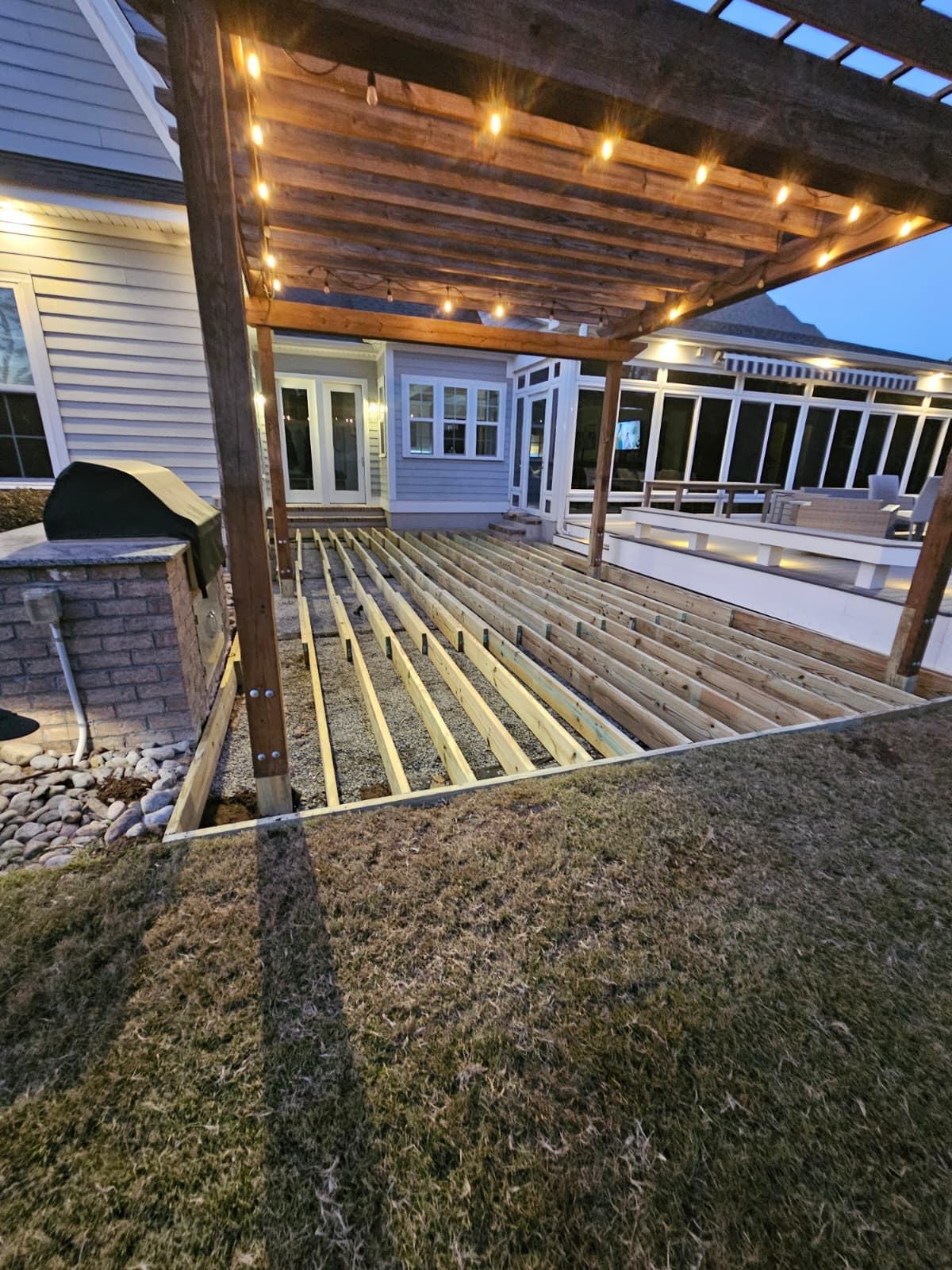 Pergola at dusk